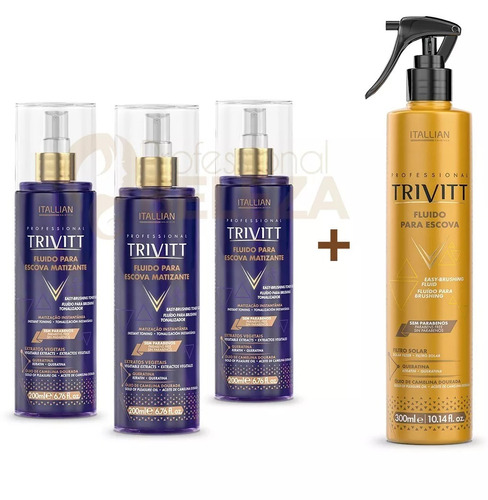 Fluído Para Escova Trivitt Color Blonde Matizante + Brinde