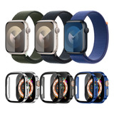 3 Correas Nylon Loop + 3 Fundas Para Apple Watch Ultra 49mm