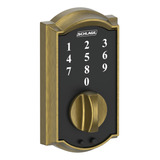 Schlage Camelot Cerradura De Seguridad Táctil Antique Brass