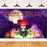 Hocus Pocus Telón De Fondo Para Fiesta De Halloween, Decorac