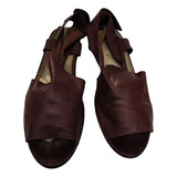 Zapatos / Sandalias De Mujer De Cuero Marron Verano Chatat36