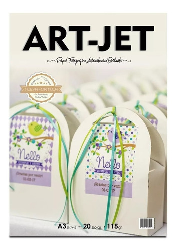 Papel Fotográfico Autoadhesivo Art-jet® 115gr Brillo A3 20h