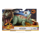 Dinosaurio Triceratops Jurassic World Con Sonido Mattel