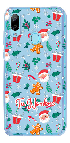 Funda Para Zte Navidad Santa Claus Con Tu Nombre