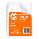 Saco Plastico Env. Grosso 24x33 0,15 A4 Ofício 4 Furos 200un