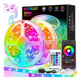 Tira De Luces Led App Bluetooth Control Rgb 30m (2x15m)