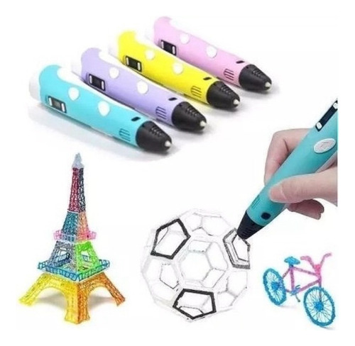 Lapiz 3d Impresora Pen 3d Con Pantalla + Base + Filamentos