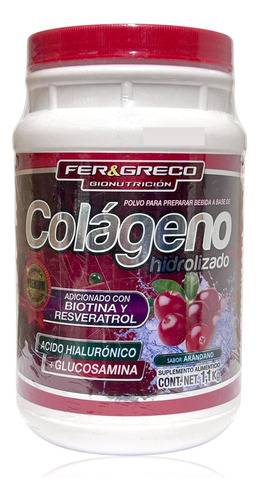 Colágeno Hidrolizado Glucosamina Biotina Arándano 1.1 Kg