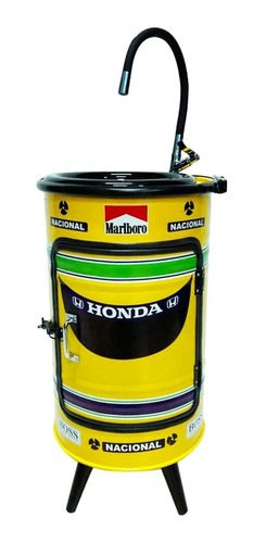 Pia Lavabo Barril Tambor Decorativo Formula 1 Senna C/ Porta