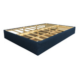 Base Para Cama Queen Size Madera Color Azul Marino