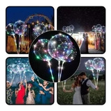 Globo Luminoso Led Palito X 20uni + Pilas + Base De Mesa