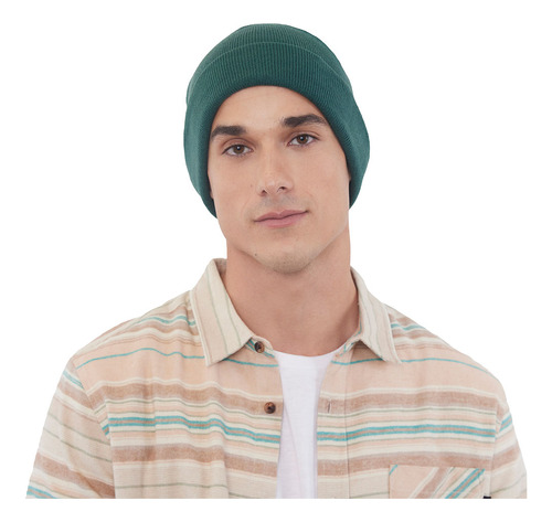 Gorro Lana Liso Verde Corona