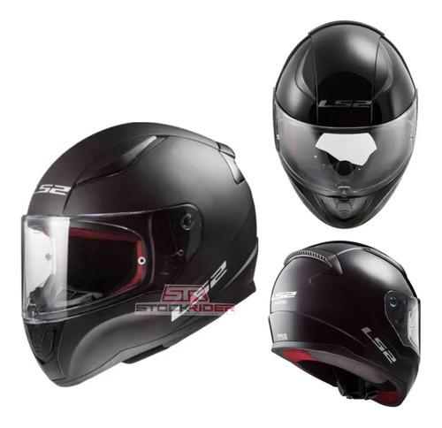 Casco Cerrado Ls2 Rapid Solid Negro/mate Ff353 