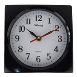 Relógio De Parede Preto Quadrado 17cm - De Cozinha, Sala