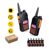 Kit 8 Radio Walk Talk Dual Band Uhf Vhf Fm Baofeng Uv-6r 7w