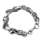 Novica Plata De Ley 925 Pulsera De Enlace De Los Hombres, 8,