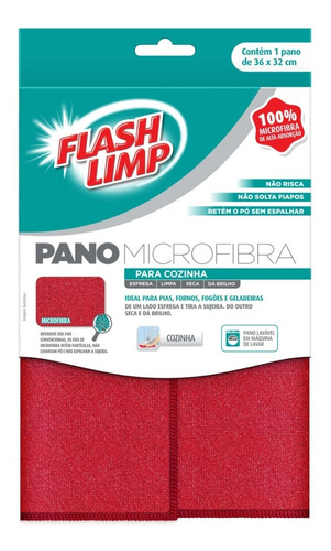 Pano De Microfibra Para Limpeza Cozinha Flash Limp