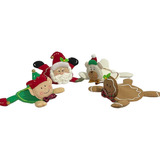 4 Porta Tazas De Navidad Santa Claus+ Duende+ Jengibre+ Oso