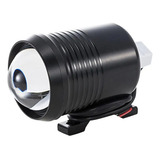 Faro Led Lupa Moto Luz Blanca + Flash 12/24v