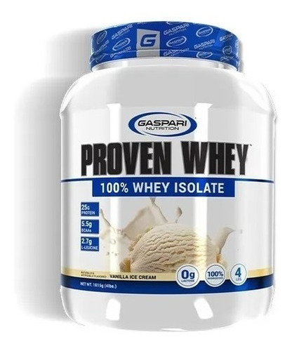 Proteina Proven Whey Hidrolizada Gaspari Nutrition 4 Lbs Sabor Vainilla Ice Cream