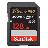 Memória Sandisk Extreme Pro Sd 200-90 Mb/s C10 U3 V30 128gb