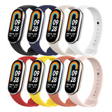 8 Correas De Silicona Para Xiaomi Mi Band 8 Extensible Reloj