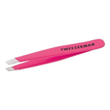 Tweezerman Mini Pinça Inclinada De Aço Inoxidável Rosa Neon