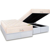 Conjunto Box Baú-colchão Orthocrin Ortopédico Ouro Plus+cama White Queen 158