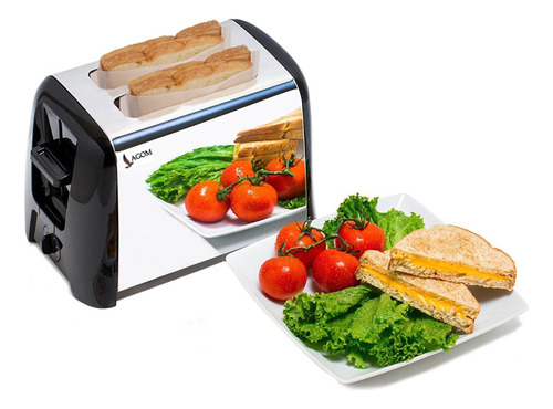 Tostadora 750w Lagom Toster Bh-002 Mini Horno 2 Rebanadas Extra Ancha 6 Ajustes De Temperatura Tostado Uniforme Rapido Acero Inoxidable Facil De Limpiar Libre De Bpa Para Bagel Pan Desayuno Y Merienda