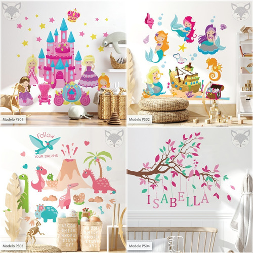 Vinilos Decorativos Infantiles Nenas Modelo 41al50 Medida A