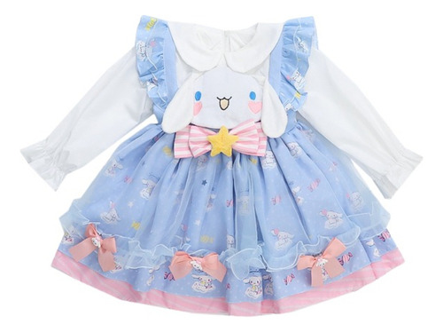 Lindo Vestido De Princesa Kuromi Summer Para Niños De 3 A 11
