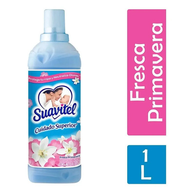 Suavizante de Ropa Suavitel Cuidado Superior, Fresca Primavera, 100% más Fragancia y Duración, para Mantener la Ropa Limpia, 1 L | MercadoLibre