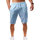 Short Para Lino Con Cordones Hombre Bermudas Para Hombre