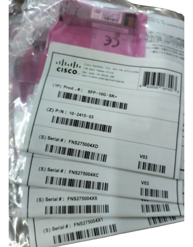 Cisco Sfp-10g-sr Producto Original, Sellado, Nuevo, En Stock