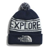 The North Face Retro Tnf Pom Beanie, Gris Cumbre, Talla