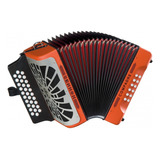 Acordeon Hohner Compadre Sol Naranja Con Funda Y Correas