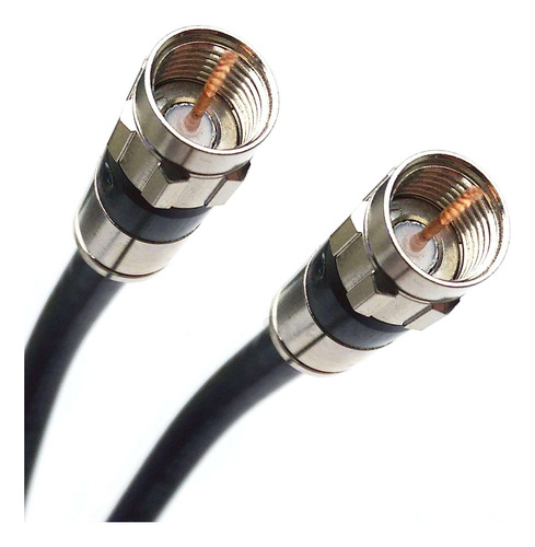 Cable Coaxial Rg6 Negro C/mensajero 50 Metros