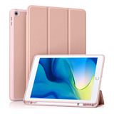 Funda iPad 10.2 Akkerds Delgada Soporte Lápiz Rosa