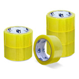 Pack 6x Cintas Embalajes Rollos 100 Mts 48mm Transparentes Color Transparente Cintas 100m