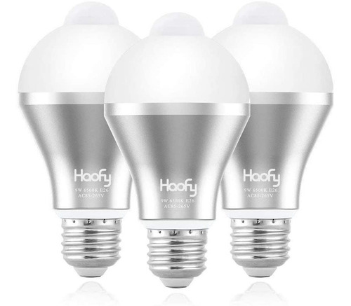 Haofy - Bombilla Led Con Sensor De Movimiento, 9 W, Luces De