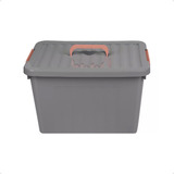 Caja Organizadora Apilable Chica Gris 26x19x15 6 Litros