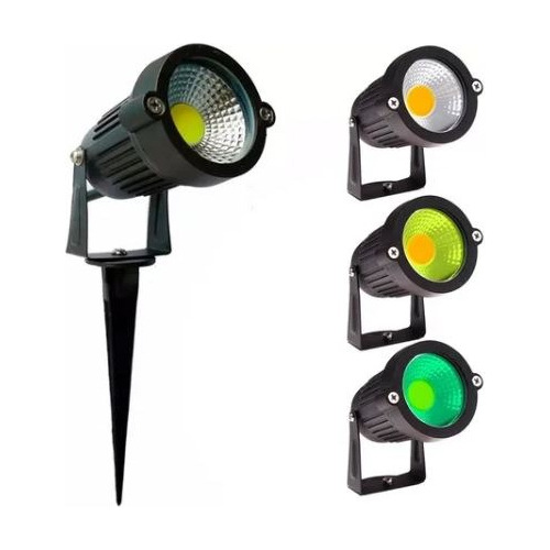 Kit 5 Espeto Led 15w Iluminaçao Jardim Prova Dágua