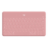 Teclado Logitech Ultra Inalambrico Rosa Version En Ingles