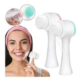 Cepillo Limpiador X3 Facial Doble Cara De Silicona Manual 