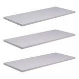 Kit 3 Prateleiras Mdf 90x20 Suporte Invisível Branco