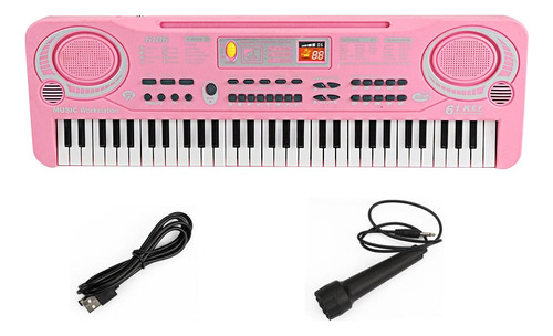 Piano Teclado Musical Para Niños Micrófono Eléctrico A