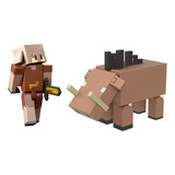 Minecraft Figura De Acción Paquete Piglin Vs. Hoglin 3.25 