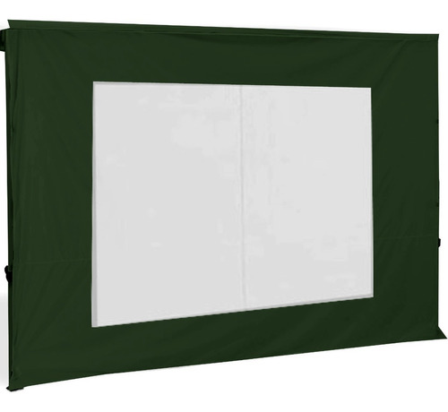 Pared Lateral Gazebo Kushiro Con Ventana 3 X 1.96 Mts 420d Color Verde