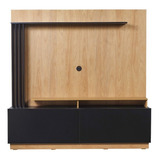 Ricchezze Modular Rack De Tv Centro De Entretenimiento Hasta 65 Color Hickory Con Negro