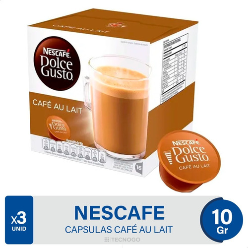 Capsulas Dolce Gusto Cafe Au Lait Nescafe  X3 Cajas